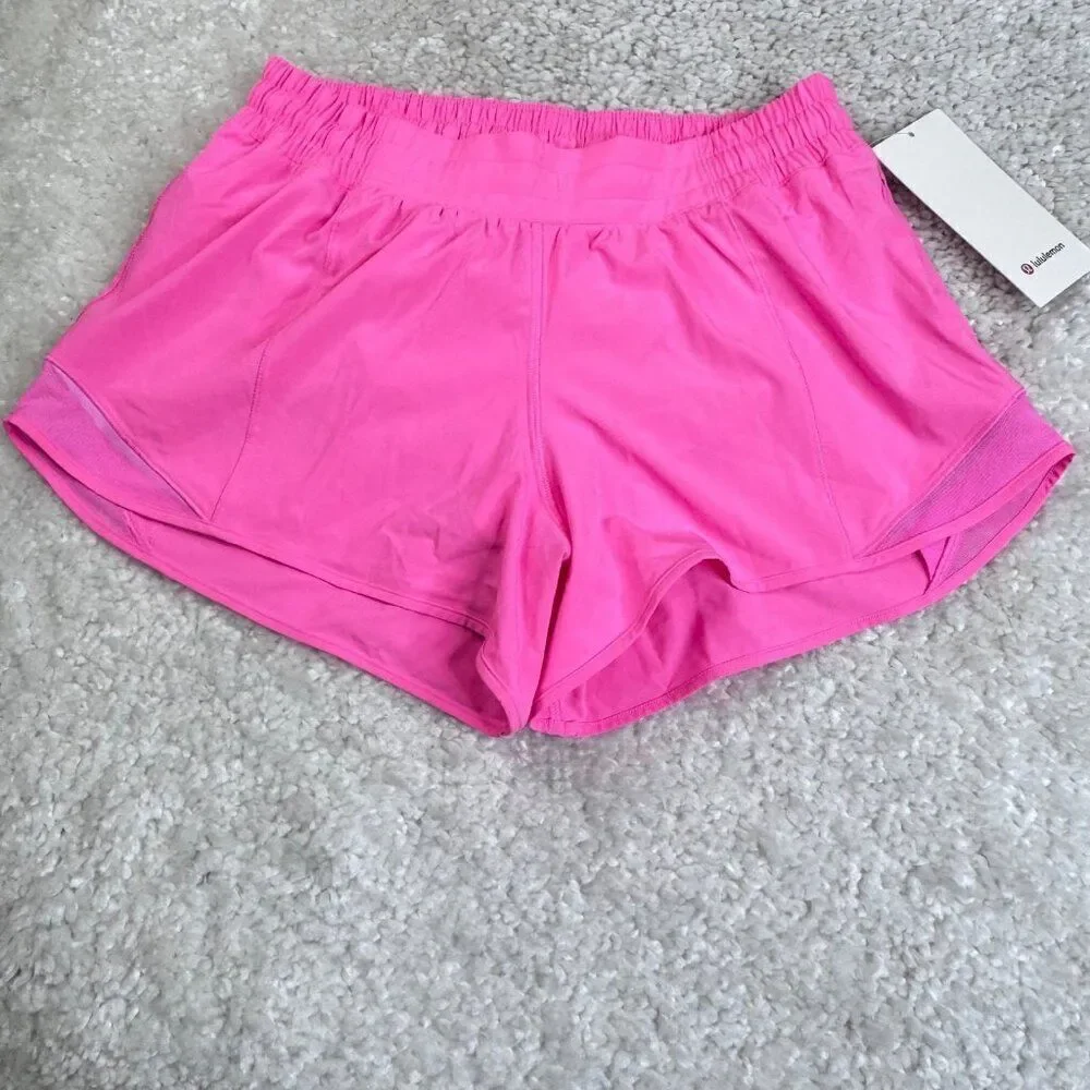Lululemon Hotty Hot Low Rise Short Dark Prism Pink 10 Tall NEW